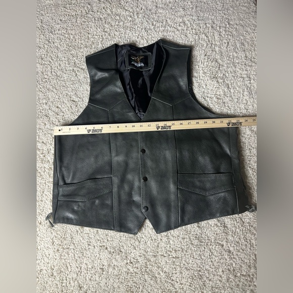 Men’s XL Jamin Leather Grey Leather Vest GUC - Picture 6 of 8